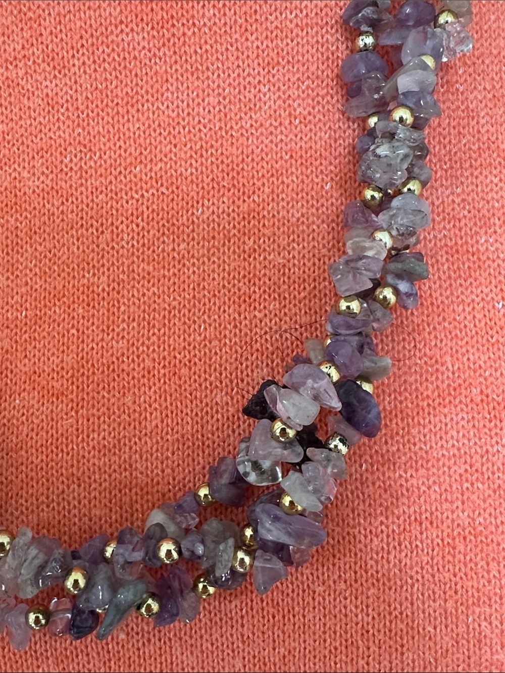 Onyx And Amethyst Necklace View 4